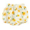 ZFTTZYMX Toddler Girls Boys 3 Pack Cotton Linen Shorts Elastic Waist Baby Kids Cute Floral Printed Short Bloomers Bottoms view 2