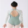 Dance Elite - Femm - Floral Lace Yoke shoulder and sleeve Dance leotard. Leotards for Women Ballet and Dance (Sage Green, Adult L) view 2
