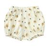 ZFTTZYMX Toddler Girls Boys 3 Pack Cotton Linen Shorts Elastic Waist Baby Kids Cute Floral Printed Short Bloomers Bottoms view 4