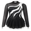 iiniim Girls Kids Shiny Long Sleeve Figure Ice Skating Dress Ballerina Leotards Lyrical Ballet Dance Dress White 10 Years view 4
