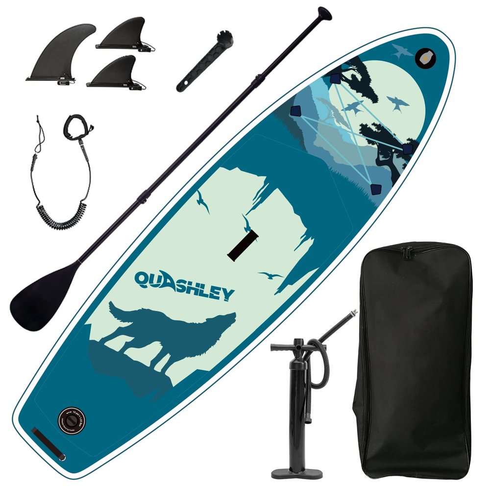 Legendstone Inflatable Stand Up Paddle Board 9.9'x33 x5 with Premium Sup Accessories & Carry Bag, Adjustable Paddle, Coil Leash, Fins,Hand Pump Non-Slip Deck for Youth Adults