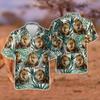 Lion Lying Hawaiian Shirt for Mens - Tropical Leaf Summer Shirt, Button Down Shirt Short Sleeve (MP_Lion_17) Size 3XL view 2
