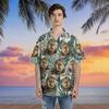 Lion Lying Hawaiian Shirt for Mens - Tropical Leaf Summer Shirt, Button Down Shirt Short Sleeve (MP_Lion_17) Size 3XL view 3