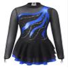 iiniim Girls Kids Shiny Long Sleeve Figure Ice Skating Dress Ballerina Leotards Lyrical Ballet Dance Dress Royal Blue 6 Years view 3