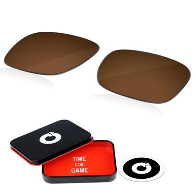OWORK 1.8MM Polycarbonate Replacement Lenses for Electric Knoxville XL Sunglass - Saddle Brown
