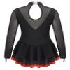 iiniim Girls Kids Shiny Long Sleeve Figure Ice Skating Dress Ballerina Leotards Lyrical Ballet Dance Dress Red 8 Years view 4
