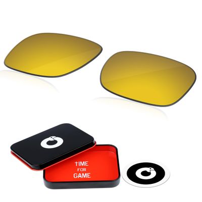 OWORK 1.8MM Polycarbonate Replacement Lenses for Spy Optic Discord Sunglass - Flare Gold