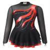 iiniim Girls Kids Shiny Long Sleeve Figure Ice Skating Dress Ballerina Leotards Lyrical Ballet Dance Dress Red 12 Years view 3