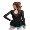 iiniim Girls Kids Shiny Long Sleeve Figure Ice Skating Dress Ballerina Leotards Lyrical Ballet Dance Dress Lake Green 16 Years view 2