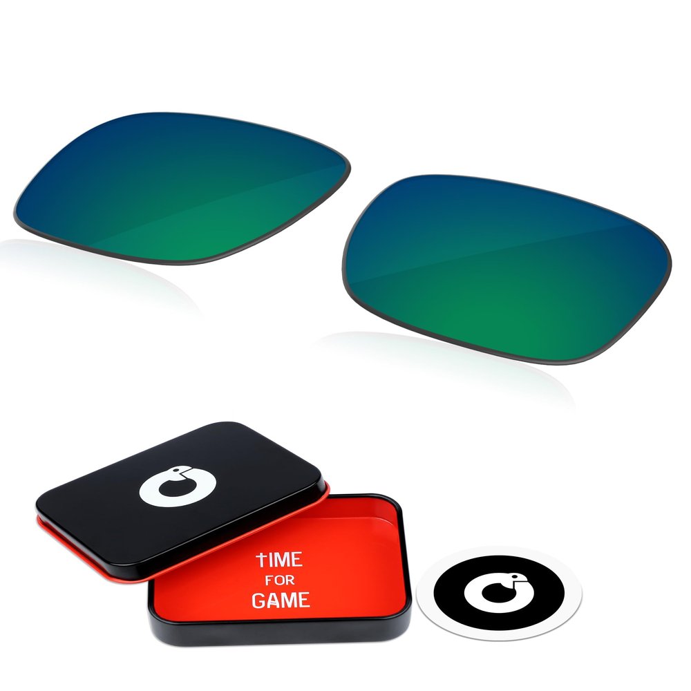 OWORK 1.8MM Polycarbonate Replacement Lenses for Electric Knoxville XL Sunglass - Emerald Green