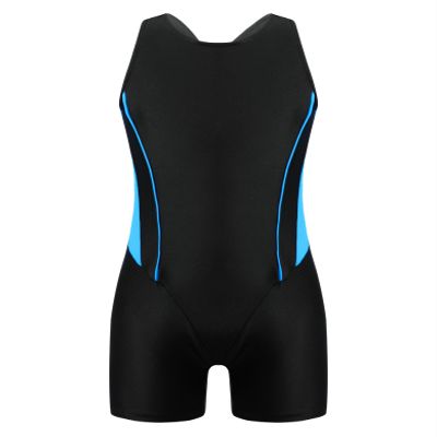 Yruioon Girls Athletic One Piece Swimsuit Splice Racerback Bathing Suit Swimming Surfing Costume Azure 12 Years