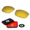 OWORK 1.8MM Polycarbonate Replacement Lenses for Oakley Flak Jacket 63mm Sunglass - Flare Gold