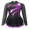 iiniim Girls Kids Shiny Long Sleeve Figure Ice Skating Dress Ballerina Leotards Lyrical Ballet Dance Dress Purple 16 Years view 3