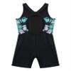 Yruioon Girls Athletic One Piece Swimsuit Splice Racerback Bathing Suit Swimming Surfing Costume Black 12 Years view 4