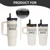 2PC Replacement Leak Proof Tumbler FLIP Lid With Straw - Fit For Stanley ProTour Quencher and Quencher H2.0 20oz,30oz Tumbler (2BLACK, 20oz and 30oz) view 2