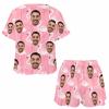 Artsadd Custom Short Pajamas Set With Photo, Women Personalized Lounge Set, Funny Face Printed Sleepwear, Soft Tracksuit Gift(Flamingo,4XL) view 4