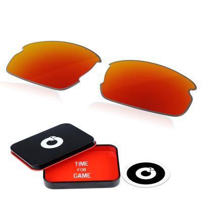 OWORK 1.8MM Polycarbonate Replacement Lenses for Oakley Flak 2.0 OO9295 59mm Sunglass - Fire Red