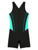 Yruioon Girls Athletic One Piece Swimsuit Splice Racerback Bathing Suit Swimming Surfing Costume Green 8 Years view 4