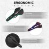 Bicycle Seat for Men Women Soft Bicycle Saddle with Shock Absorbing Ergonomic Breathable Waterproof Bicycle Saddle Fit for MTB Road Exercise Trekking Folding Cruiser Bikes,Red view 2