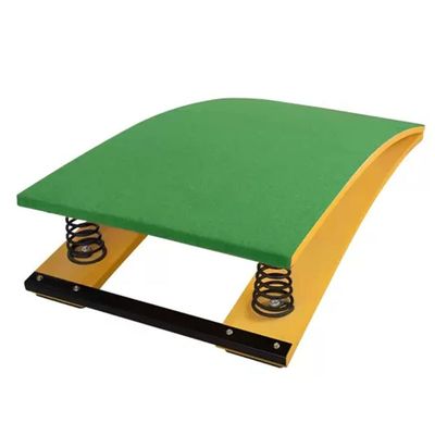 Gymnastic Springboard, Portable Curved Manganese Steel Thickened Spring Inside, No Deformation And Strong Bearing Capacity, Ideal for School/Sports Club/Gym ( Color : Green , Size : 40x60x18cm )