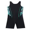 Yruioon Girls Athletic One Piece Swimsuit Splice Racerback Bathing Suit Swimming Surfing Costume Black 16 Years view 3
