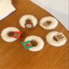 5pcs Christmas Tree & Elk Pattern Fluffy Hair Tie view 1