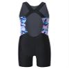 Yruioon Girls Athletic One Piece Swimsuit Splice Racerback Bathing Suit Swimming Surfing Costume Blue 16 Years view 1