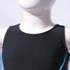 Yruioon Girls Athletic One Piece Swimsuit Splice Racerback Bathing Suit Swimming Surfing Costume Blue 16 Years view 2