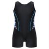 Yruioon Girls Athletic One Piece Swimsuit Splice Racerback Bathing Suit Swimming Surfing Costume Blue 16 Years view 3