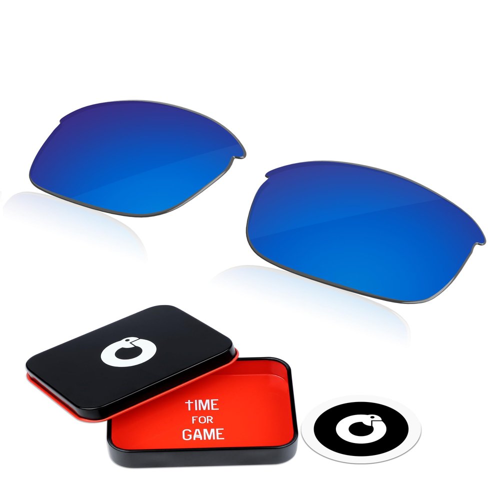 OWORK 1.8MM Polycarbonate Replacement Lenses for Oakley Flak Jacket 63mm Sunglass - Ice Blue