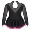 iiniim Girls Kids Shiny Long Sleeve Figure Ice Skating Dress Ballerina Leotards Lyrical Ballet Dance Dress Hot Pink 10 Years view 4