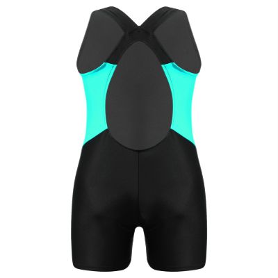 Yruioon Girls Athletic One Piece Swimsuit Splice Racerback Bathing Suit Swimming Surfing Costume Green 14 Years