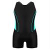 Yruioon Girls Athletic One Piece Swimsuit Splice Racerback Bathing Suit Swimming Surfing Costume Green 14 Years view 2