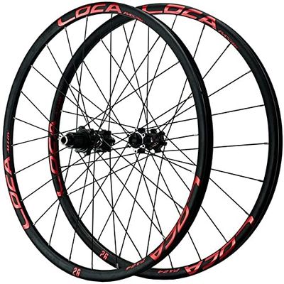 ZECHAO 26"/27.5"/29" Mountain Bike Wheel Set 24 Holes Disc Brake Mountain Bike Wheelset Ultralight Alloy Rim Thru Axle 12 Speed Wheelset (Color : Red, Size : 29inch)