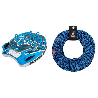AIRHEAD G-Force 2, 1-2 Rider Towable Tube Tow Rope for Towable Tubes (60 Feet)