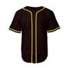 DIGITMON Men's Baseball Jersey Button Down Premium Hip Hop T Shirts Sports Uniform BROWNYELLOW, 2X-Large view 2