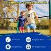 GYMAX Trampoline Net, Trampoline Enclosure for 8 10 12 14 15 16Ft Round Trampoline with Double-Headed Zippers & Buckles, Sun-Protective Trampoline Replacement Net (Inside Net 16FT 12Poles) view 2
