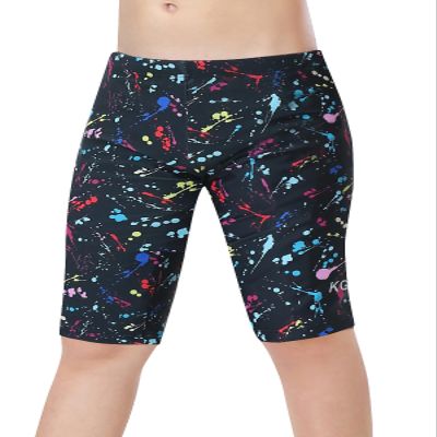 KGKE Boys-Swim-Jammers Youth-Athletic Swimming-Shorts Quick-Dry - with Drawstring Kids Soft Swimsuits UPF 50+(Color Splash,S)