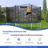 GYMAX Trampoline Net, Trampoline Enclosure for 8 10 12 14 15 16Ft Round Trampoline with Double-Headed Zippers & Buckles, Sun-Protective Trampoline Replacement Net (Outside Net 12FT 8Poles) view 2