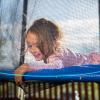GYMAX Trampoline Net, Trampoline Enclosure for 8 10 12 14 15 16Ft Round Trampoline with Double-Headed Zippers & Buckles, Sun-Protective Trampoline Replacement Net (Outside Net 12FT 8Poles) view 3
