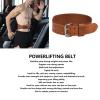 Weight Lifting Belt, 1 Layer Leather Double Prong Weightlifting Belt for Men, Adjustable Gym Belt for Men Weight Lifting, for Workout Squats Gym Powerlifting (M) view 2