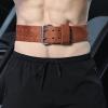 Weight Lifting Belt, 1 Layer Leather Double Prong Weightlifting Belt for Men, Adjustable Gym Belt for Men Weight Lifting, for Workout Squats Gym Powerlifting (M) view 3