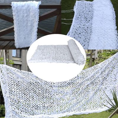 XIGOUZIQU White Reinforced Camouflage Net, Camouflage Pattern Nets for Theme Decoration Garden Pergola Shade Net, Camo Netting Hunting, Camping (Size : 10x15m/32.8x49.2ft)