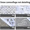 XIGOUZIQU Camouflage Netting, 210D Camo Net White for Military Hunting and Shooting, Lightweight and Durable Sunscreen Nets with Grid Wedding Decoration, Camping (Size : 7x12m/23x39.4ft) view 3