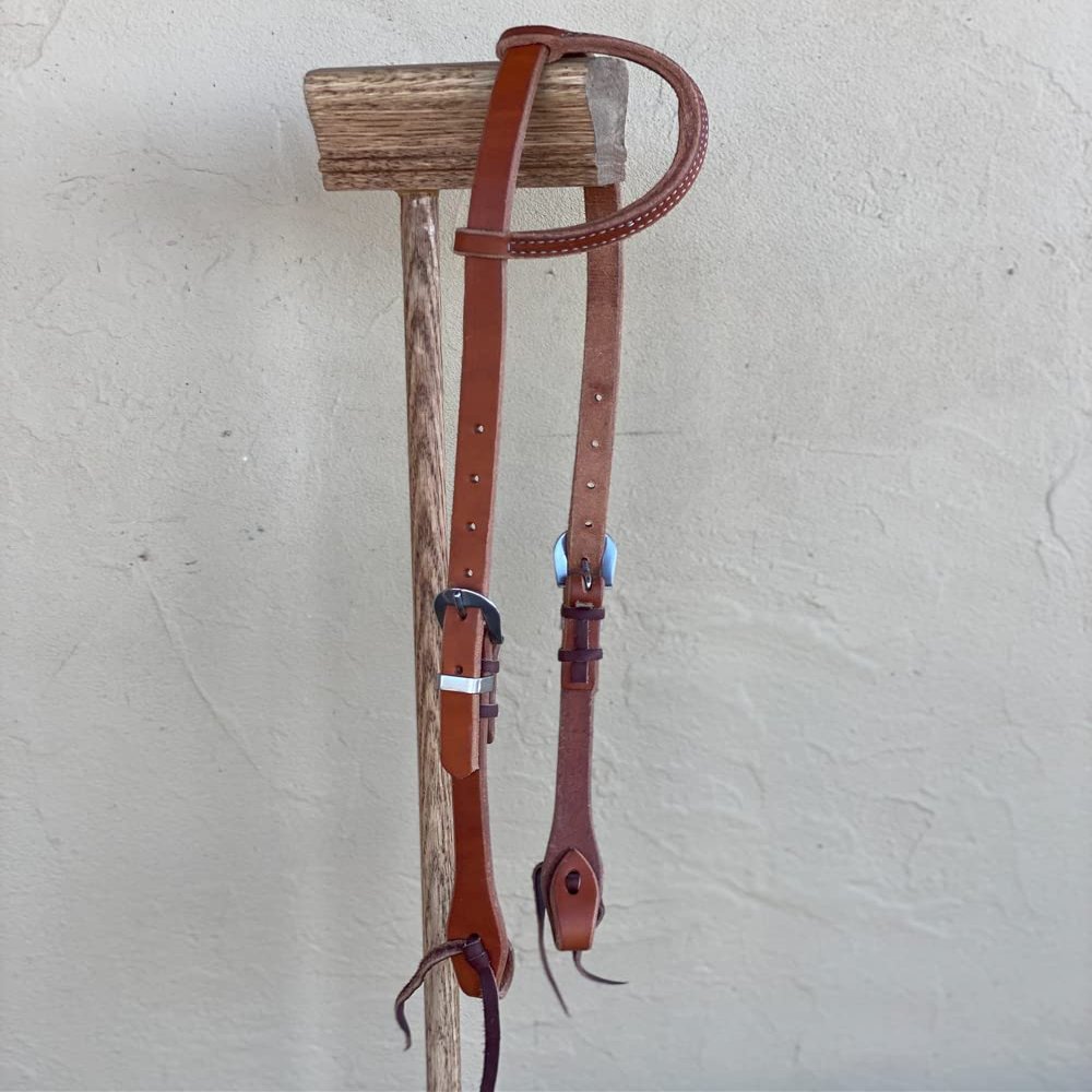 Harness One Ear Headstall with Minimalist Steel Buckles