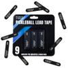 Pickle Gainz - 9 Pack 3g Weighted Lead Tape for Pickleball Paddles - Pre Cut Adhesive Pickleball Lead Tape for Paddle to Improve Control, Power, Spin - Pickle Ball Racket Weighted Edge Bars - Black view 1