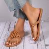 ZBYY Women's Thong Flip Flop Sandals,Summer Slip on Casual T Strap Flat Dressy Sandals Comfortable Beach Sandals view 4