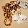 HXSCOO Wood Beads Necklace for Women Colorful Handmade Tassel Pendant Cross Butterfly Heart Stone Charm Long Necklaces (Color : Style 13) view 3