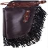 Custom Made Leather Western Chinks Chaps for Men Women Kids Unisex Handmade Floral Tooled Yoke Brown (Small) view 1