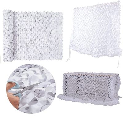 XIGOUZIQU Camouflage Netting - Camouflage Net - Camo Netting, 2mx3m - 2mx4m - 4mx6m - White - for Hunting, Forest Landscape, Wedding Decoration, Camping (Size : 1.5x8m/4.9x26ft)